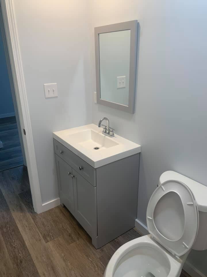 Bathroom construction project
