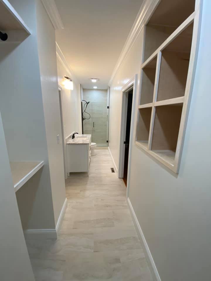 Bathroom construction project