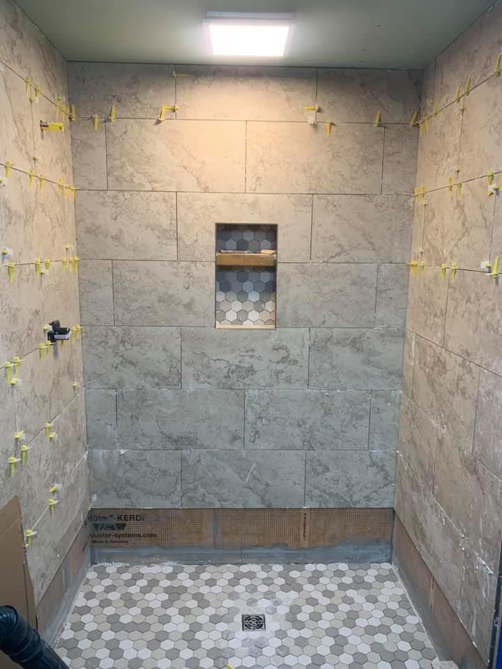 Bathroom construction project