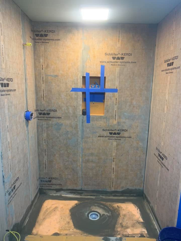 Bathroom construction project