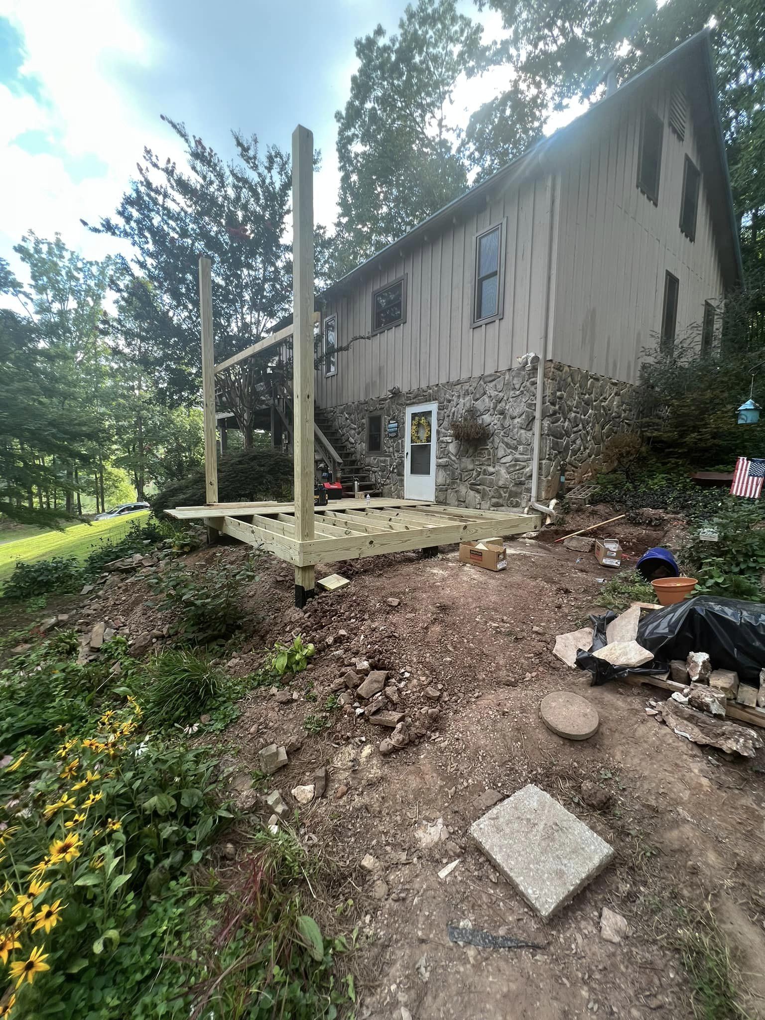 Home deck building project