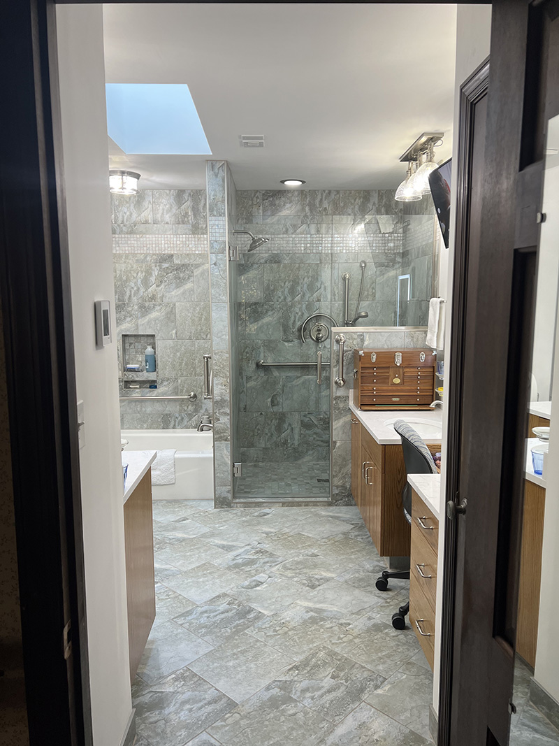 Bathroom construction project